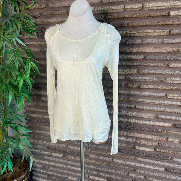 RN Covertible Ivory Sheer Double Layer Tank and Sweater Size Small - Picture 9 of 9